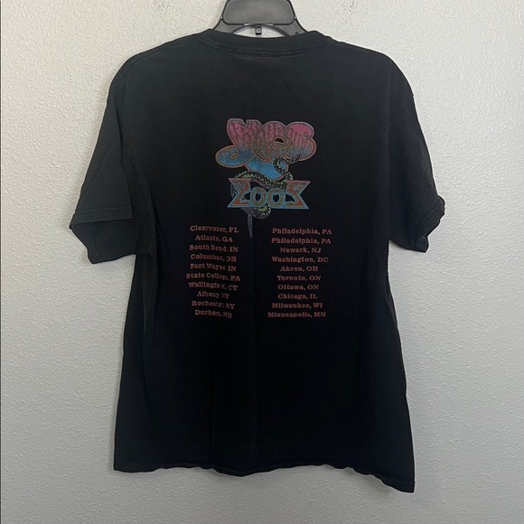 Yes 2002 Tour Graphic TShirt Black Size Large * Flaw - Picture 5 of 7